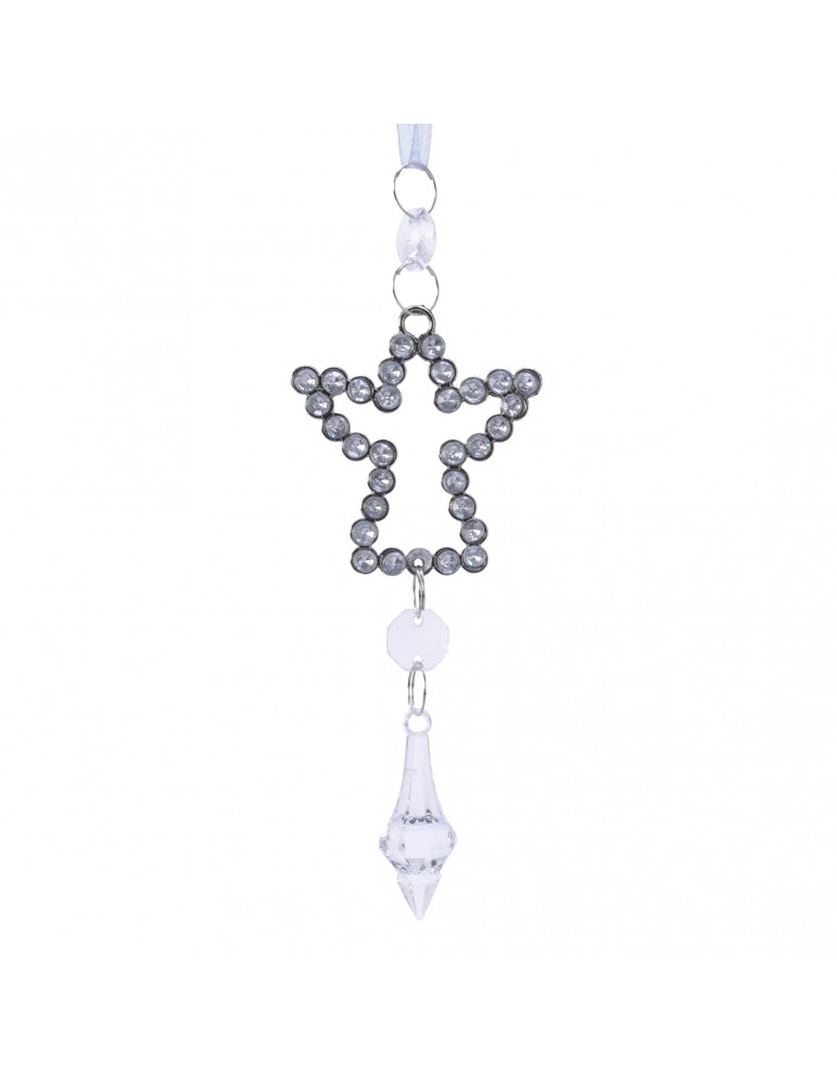 Suspension de noël effet cristal et strass forme ange DEO4035026 Suspension de noël effet cristal et strass forme ange DEO4035026