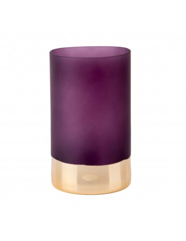 Vase en verre bicolore doré et violet D.12cm DVA4105007Present Time