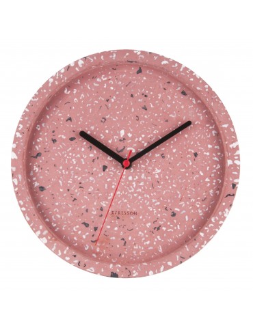 Horloge ronde en terrazzo rose diamètre 25cm DHO4105001Present Time