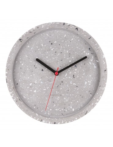 Horloge ronde en terrazzo D.25cm gris DHO4105000Present Time