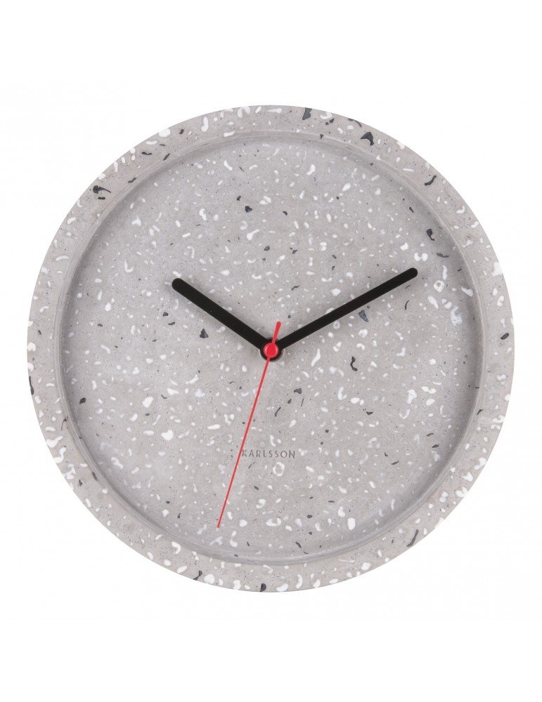 Horloge ronde en terrazzo D.25cm gris DHO4105000Present Time