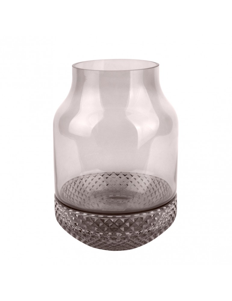 Vase texturé gris relief diamant D.16cm DVA4105009Present Time Vase texturé gris relief diamant D.16cm DVA4105009Present Time