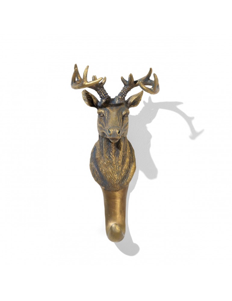 Patère en résine noire effet bronze tête de renne DPE4122000Delamaison Patère en résine noire effet bronze tête de renne DPE4122000Delamaison