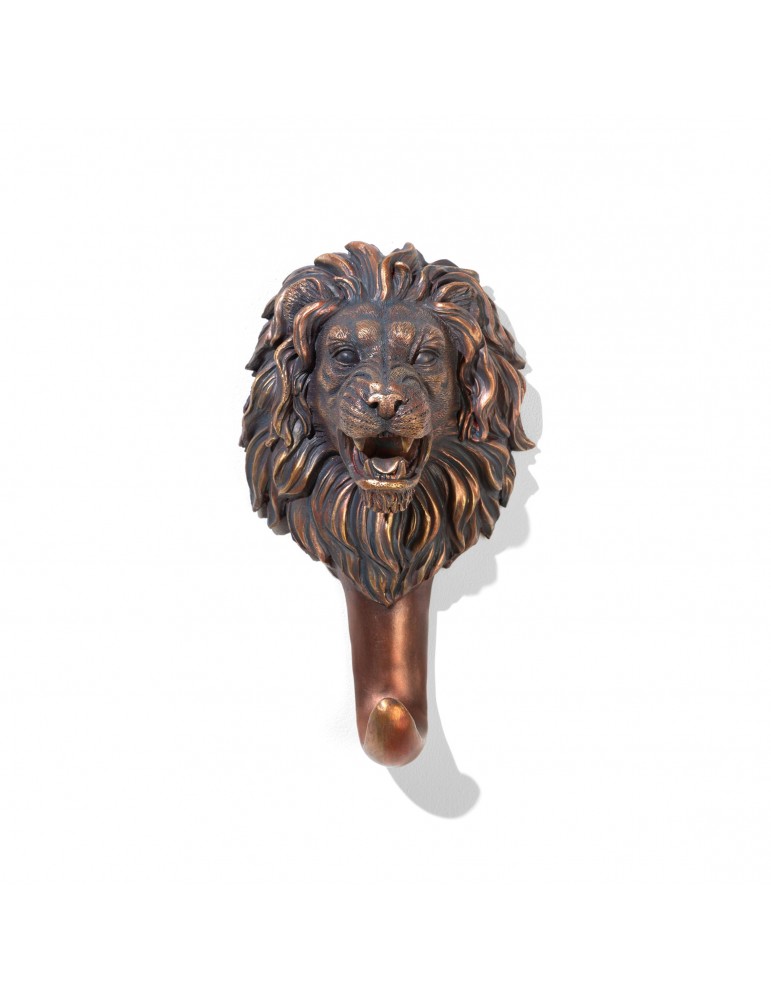 Patère en résine noire effet bronze tête de lion DPE4122004Delamaison Patère en résine noire effet bronze tête de lion DPE4122004Delamaison