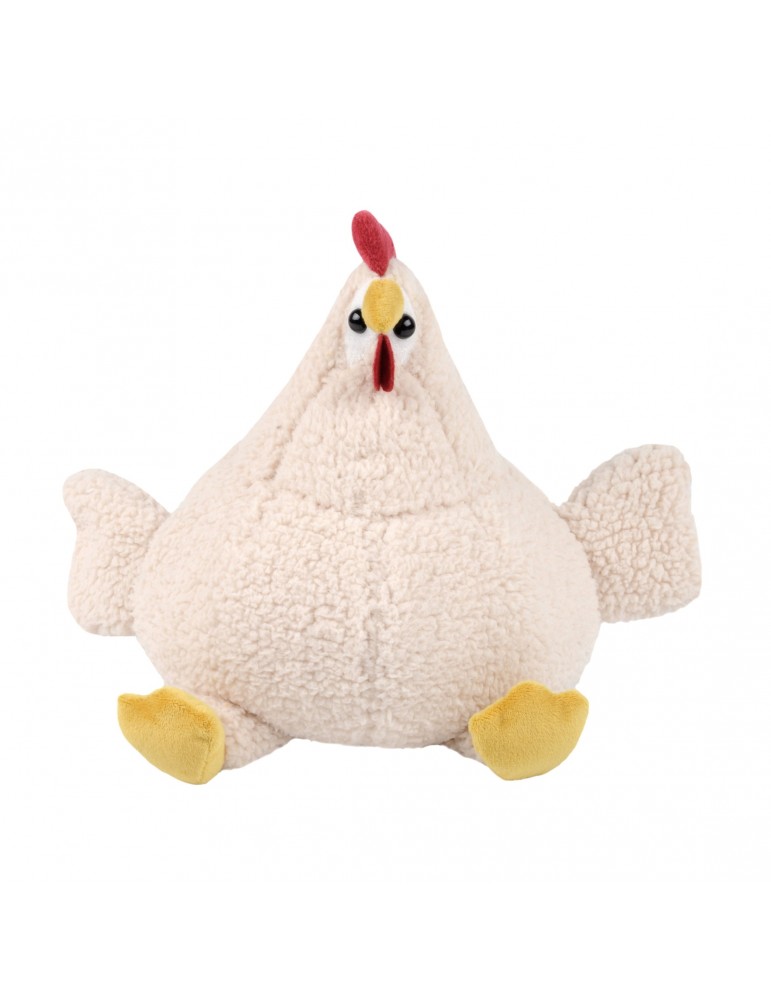 Cale porte en polyester blanc forme poule JACQUOTTE DRA4132004Stof