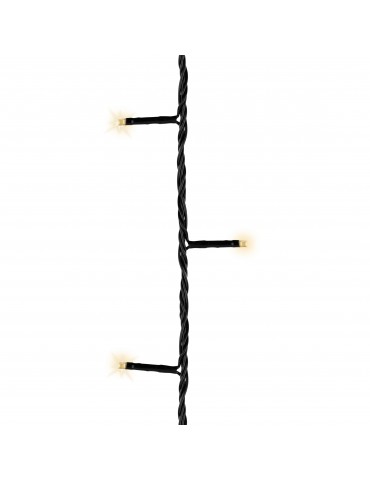 LED guirlande clignotante exterieur blanc chaud 9m cable noir IGU4101062Lumineo