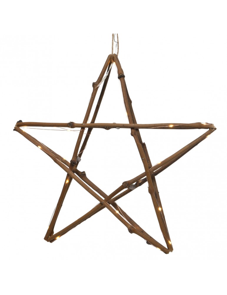 LED twig star bois naturel IGU4101010Lumineo