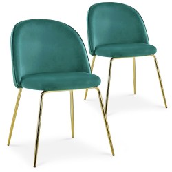 Lot de 2 chaises Spectra Velours Vert dc5319greenvelvet