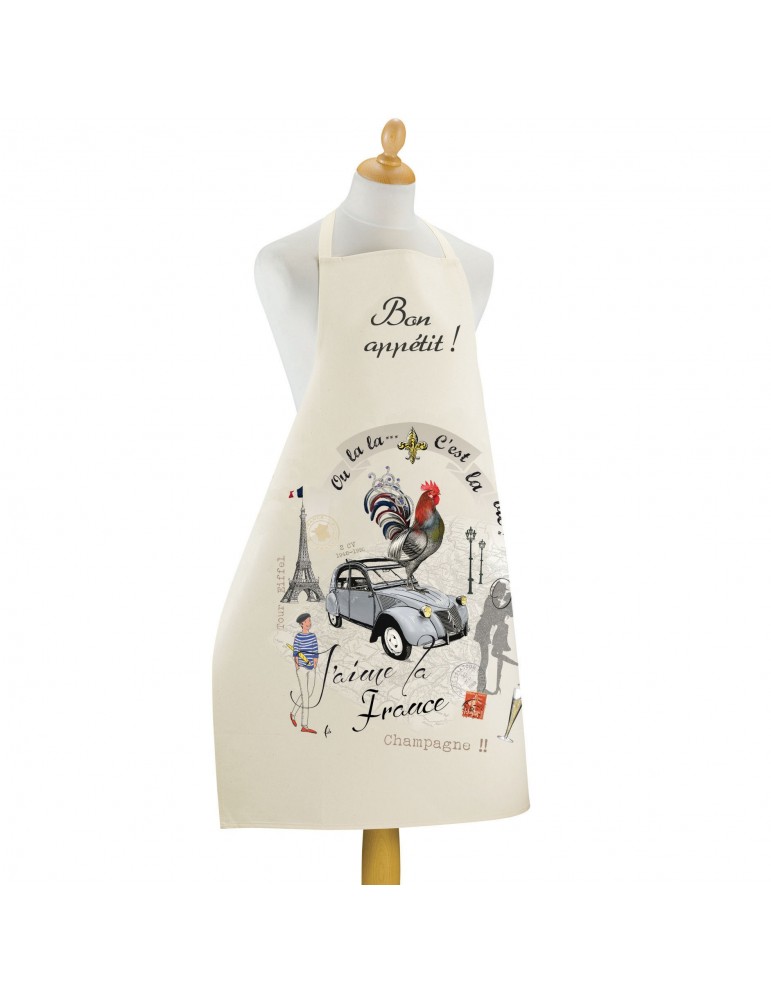 Grand tablier de cuisine France Panorama Ecru 72 x 96 6559011000Torchons & Bouchons Grand tablier de cuisine France Panorama Ecru 72 x 96 6559011000Torchons & Bouchons