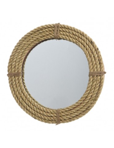 Miroir mural rond contour corde naturel d.40cm BEACH DMI4248042Decoris