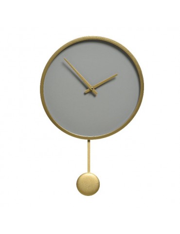 Horloge à pendule en bois rose taupe d.30cm DHO4218037Decoris