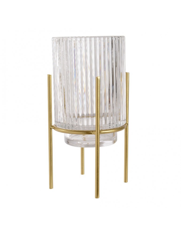 Photophore en verre transparent sur support métal AQUARELLE DEC4248126Decoris Photophore en verre transparent sur support métal AQUARELLE DEC4248126Decoris