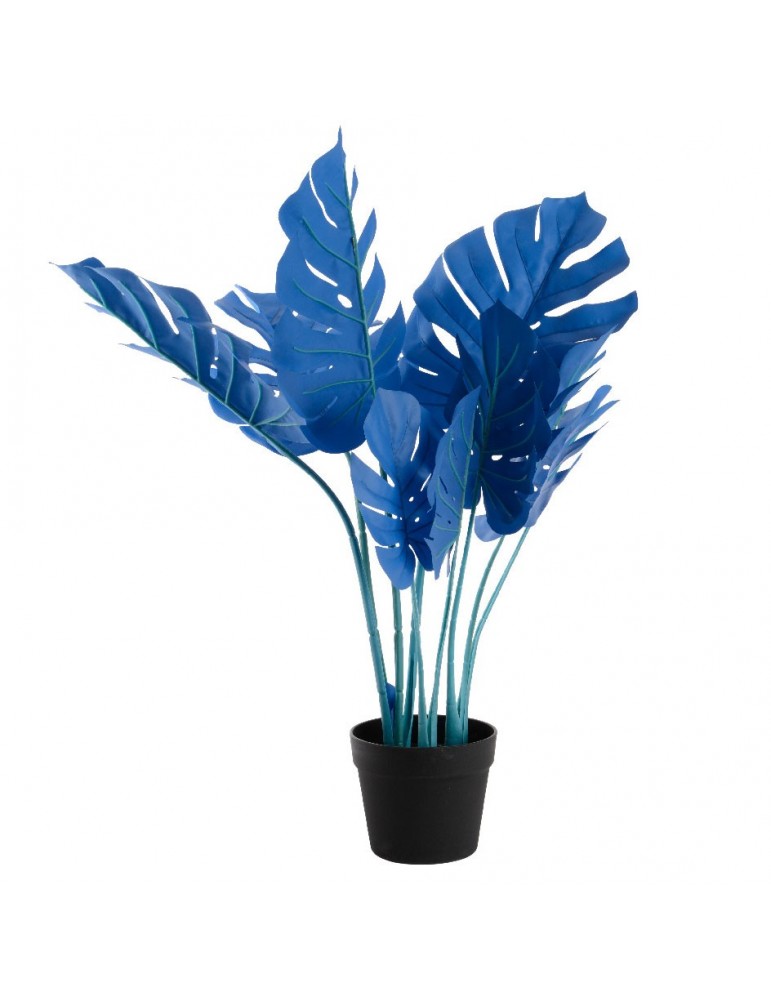 Monstera articiel bleu en pot JUNGLE DAA4248007Decoris