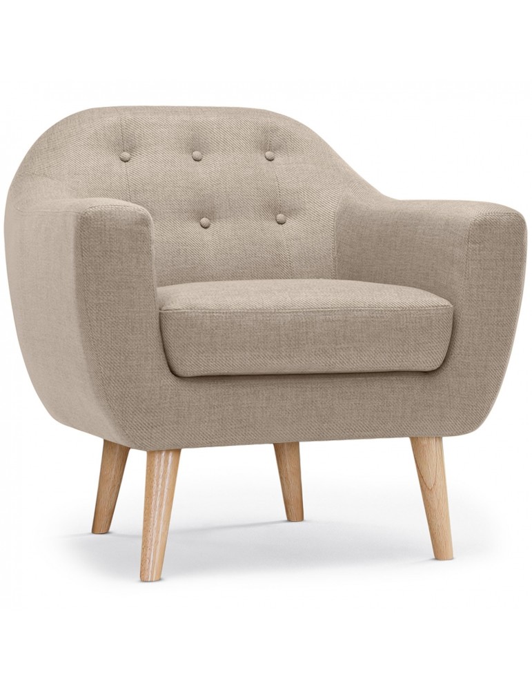 Fauteuil scandinave Savoy tissu Beige qh8805beige