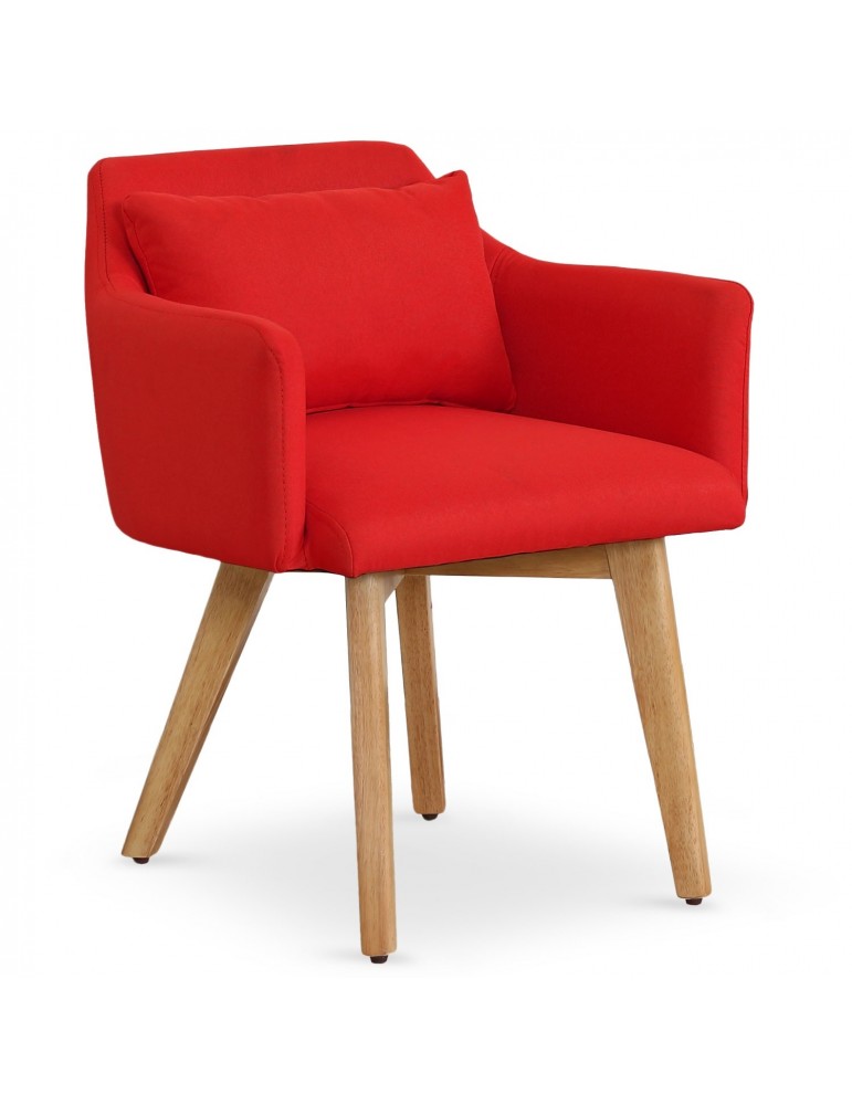 Chaise / Fauteuil scandinave Gybson Tissu Rouge lf5030redfabric