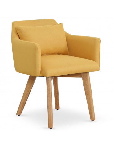 Chaise / Fauteuil scandinave Gybson Tissu Jaune lf5030yellowfabric