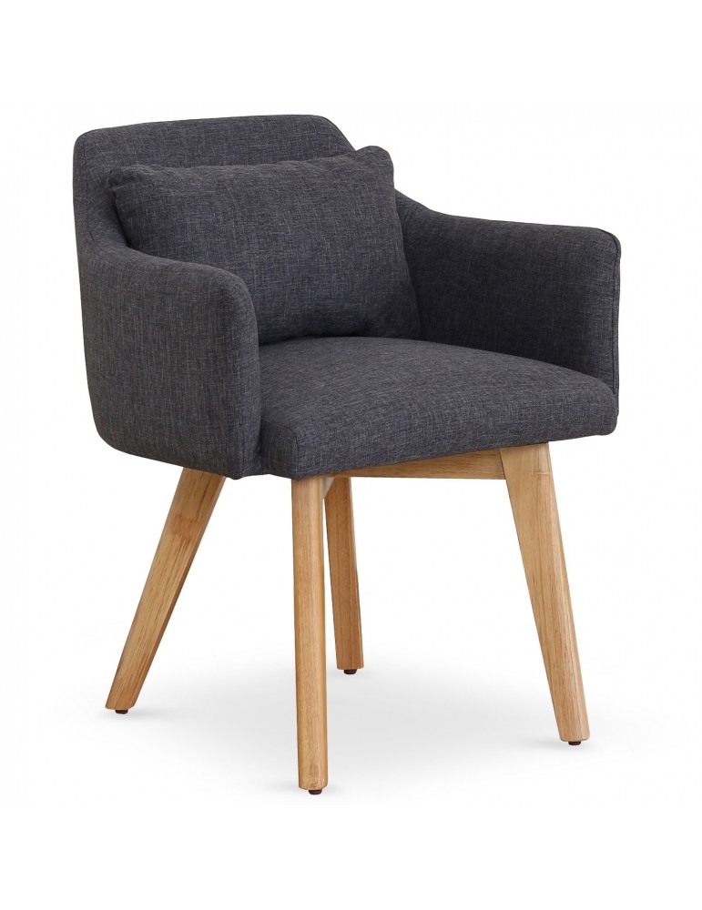 Chaise / Fauteuil scandinave Gybson Tissu Gris foncé lf5030darkgreyfabric Chaise / Fauteuil scandinave Gybson Tissu Gris foncé lf5030darkgreyfabric