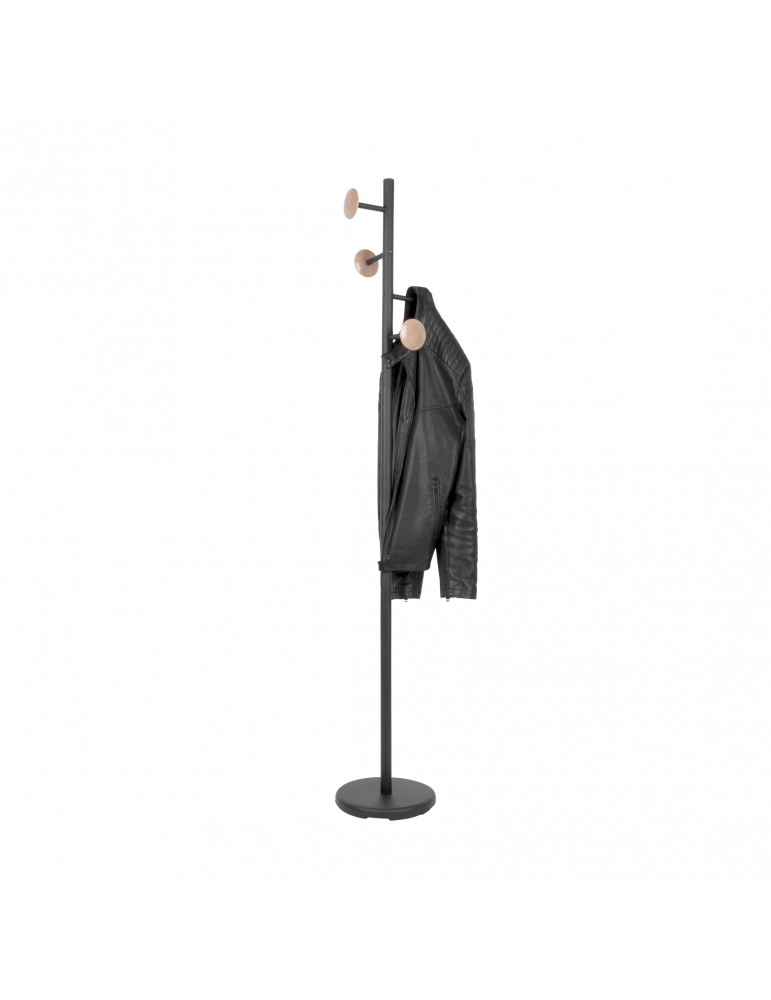 Portemanteau 4 accroches bois et métal noir H.175cm DISCS DPE4302013Present Time Portemanteau 4 accroches bois et métal noir H.175cm DISCS DPE4302013Present Time