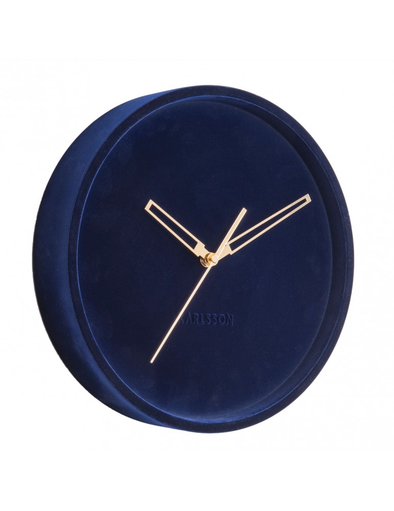 Horloge murale en velours D.30cm bleu LUSH DHO4302003Present Time