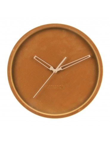 Horloge murale en velours D.30cm caramel LUSH DHO4302004Present Time