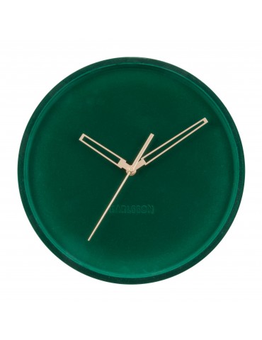 Horloge murale en velours D.30cm vert sapin LUSH DHO4302006Present Time