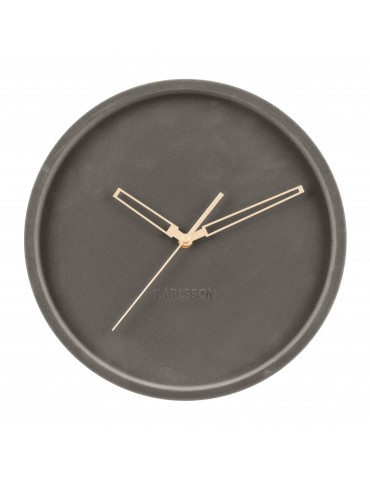 Horloge murale en velours D.30cm gris LUSH DHO4302007Present Time