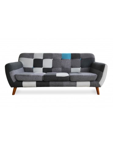 Canapé scandinave 3 places Bombay Multicolore Gris hm1825multicolorgrey