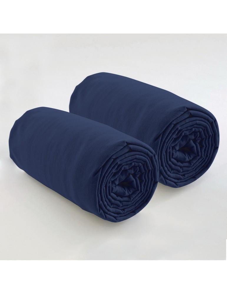 Double drap housse spécial matelas double uni Coton Bleu 80 x 200 x 35 4572060501Les Ateliers du Linge Double drap housse spécial matelas double uni Coton Bleu 80 x 200 x 35 4572060501Les Ateliers du Linge