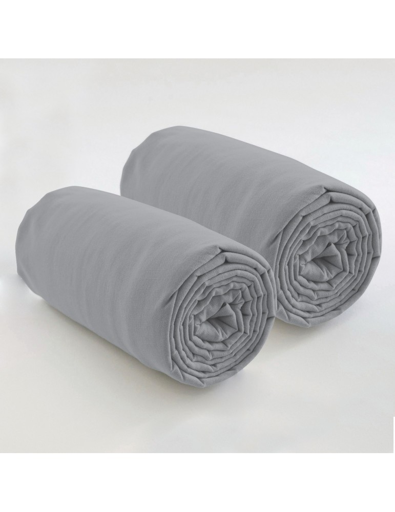 Double drap housse spécial matelas double uni Coton Gris clair 80 x 200 x 35 4572070501Les Ateliers du Linge Double drap housse spécial matelas double uni Coton Gris clair 80 x 200 x 35 4572070501Les Ateliers du Linge