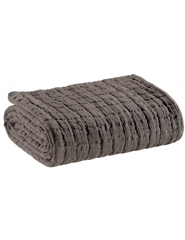 Plaid stonewashed Swami Asphalte 130 x 200 3801078000Vivaraise Plaid stonewashed Swami Asphalte 130 x 200 3801078000Vivaraise