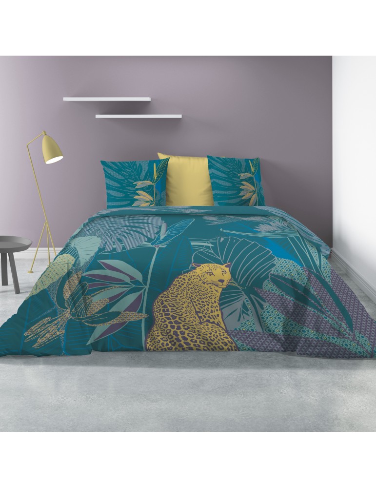 Parure de lit 2 personnes avec housse de couette et 2 taies d'oreiller Wayapi Imprimé 240 x 220 5444000503Les Ateliers du Linge Parure de lit 2 personnes avec housse de couette et 2 taies d'oreiller Wayapi Imprimé 240 x 220 5444000503Les Ateliers du Linge