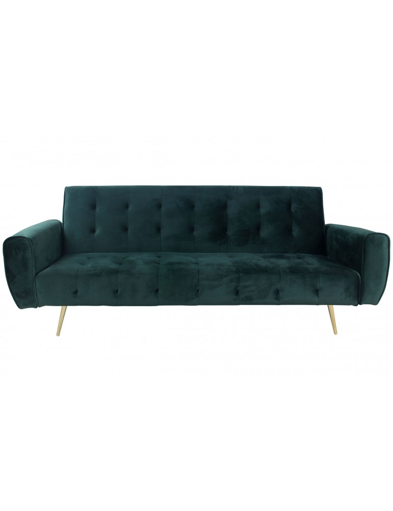 Canapé convertible scandinave Slovénie Velours Vert jh938greenvelvet