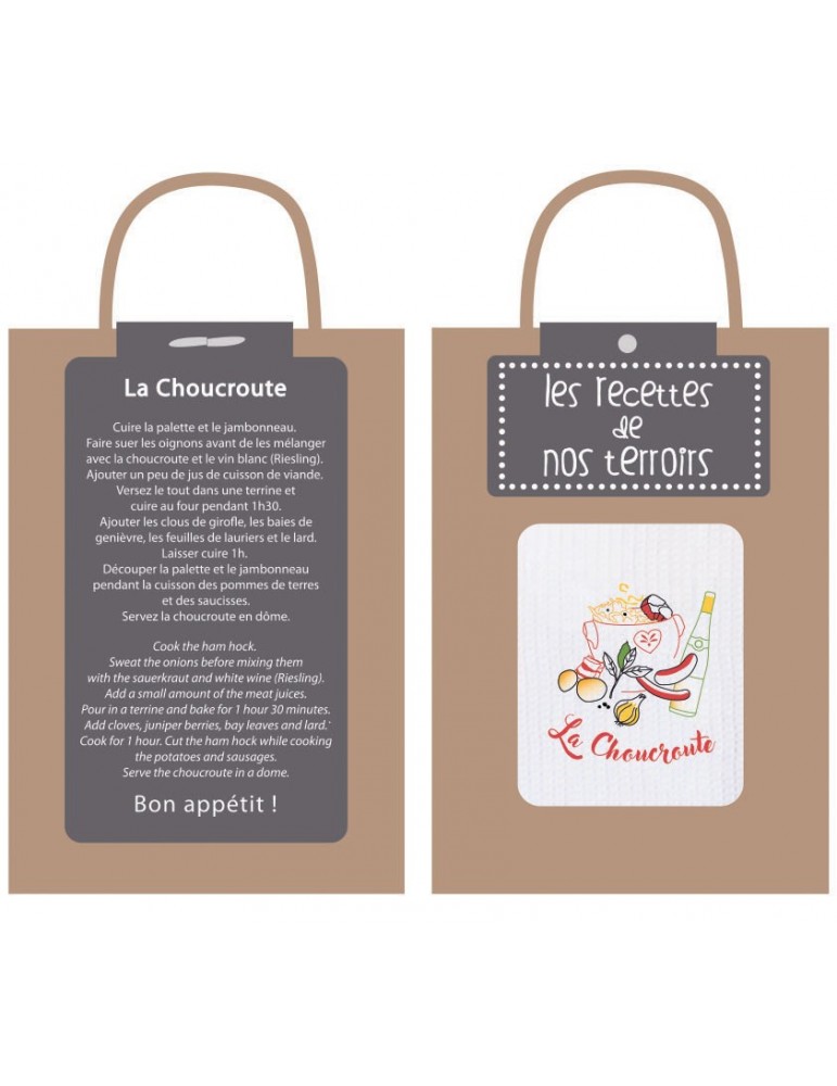 Torchon Recette Choucroute Blanc 40 x 60 4122090000Winkler Torchon Recette Choucroute Blanc 40 x 60 4122090000Winkler