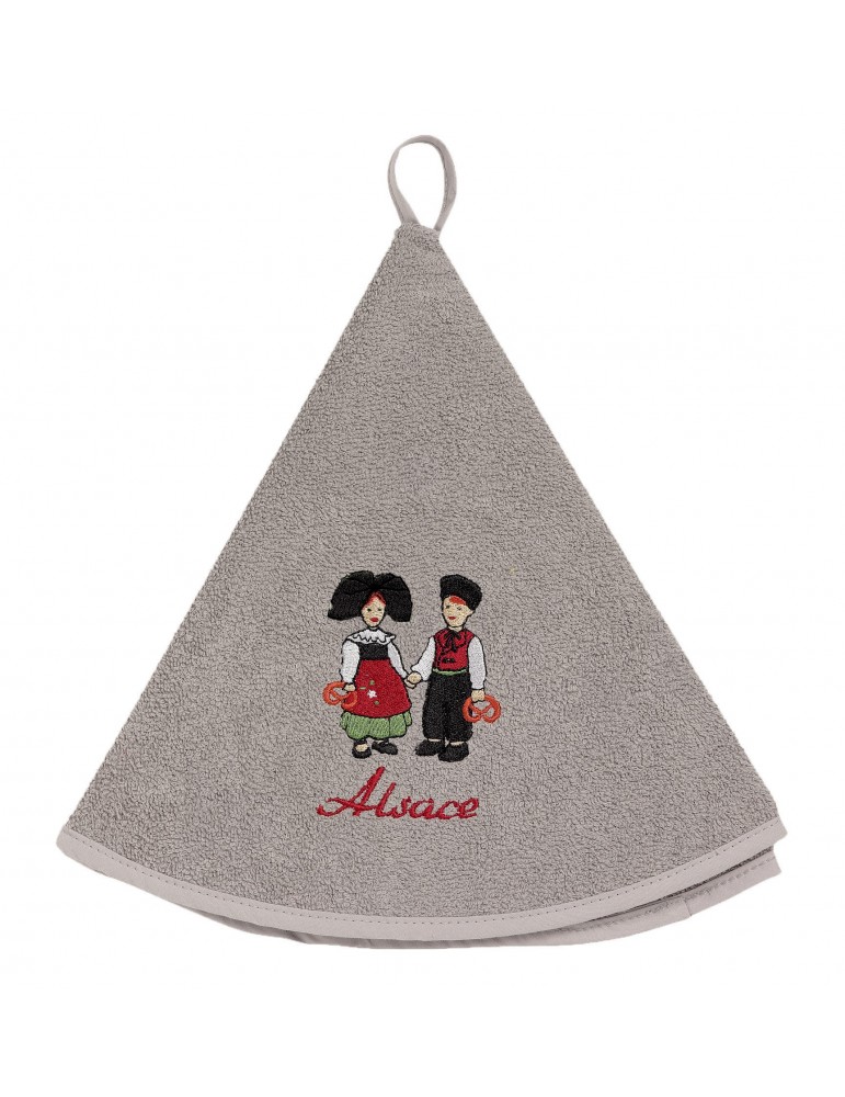 Essuie-mains rond Brodé Couple Enfants Gris Diamètre 60 cm 2280070000Winkler Essuie-mains rond Brodé Couple Enfants Gris Diamètre 60 cm 2280070000Winkler