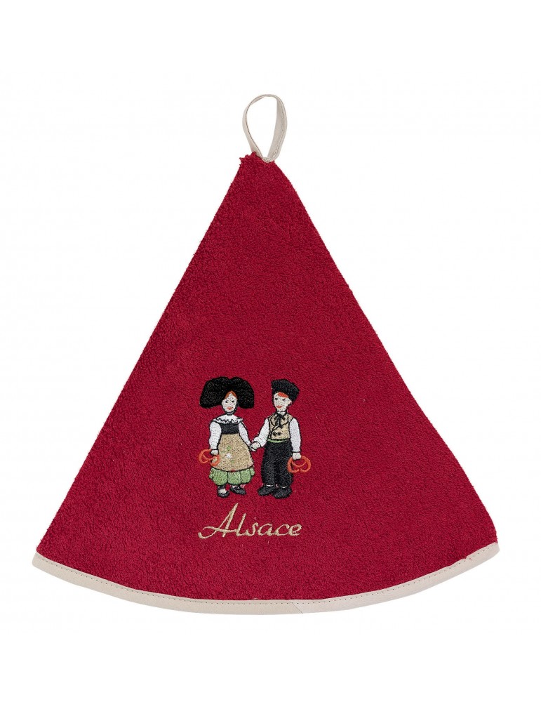 Essuie-mains rond Brode Couple Enfants Rouge Diamètre 60 cm 2280030000Winkler