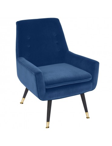 Fauteuil Ava Velours Bleu lsr15149bluevelvet