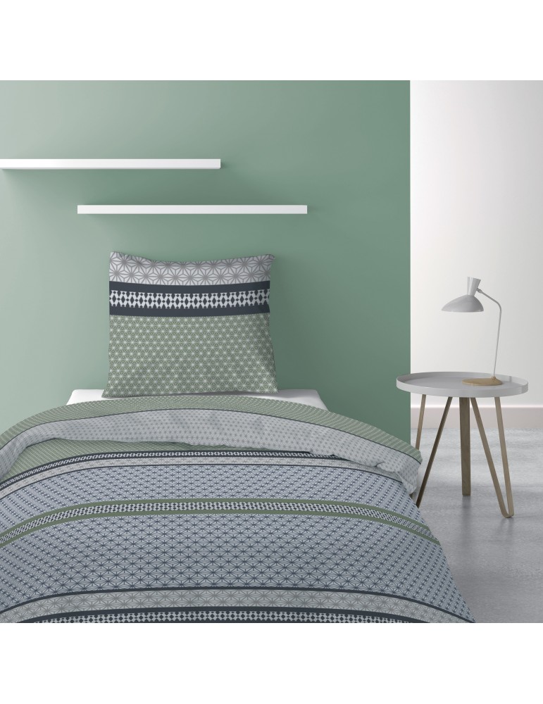 Parure de lit 1 personne avec housse de couette et 1 taie d'oreiller Vaxo Mousse 140 x 200 6195050502Les Ateliers du Linge Parure de lit 1 personne avec housse de couette et 1 taie d'oreiller Vaxo Mousse 140 x 200 6195050502Les Ateliers du Linge