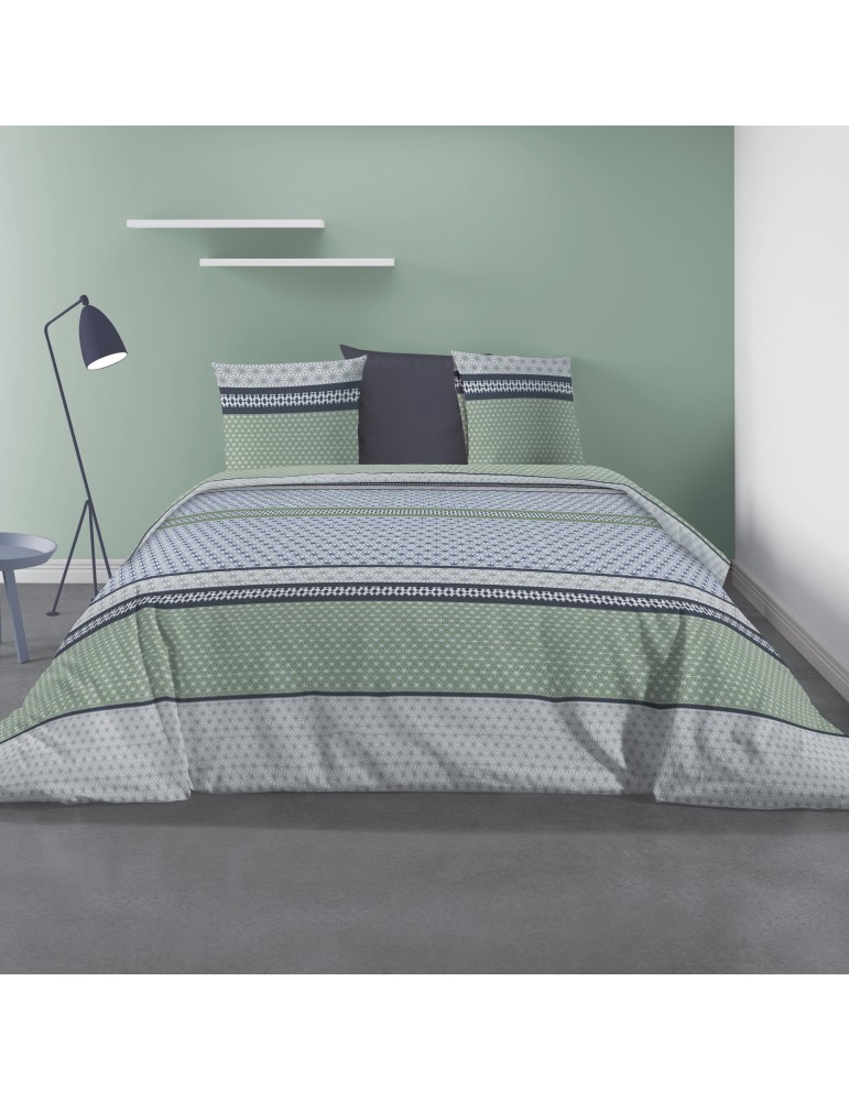 Parure de lit 2 personnes avec housse de couette et 2 taies d'oreiller Vaxo Mousse 240 x 260 6240050503Les Ateliers du Linge Parure de lit 2 personnes avec housse de couette et 2 taies d'oreiller Vaxo Mousse 240 x 260 6240050503Les Ateliers du Linge