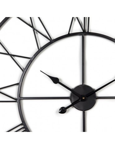 Horloge murale en métal ajouré noir D.80cm SAACAD DHO3345003Delamaison