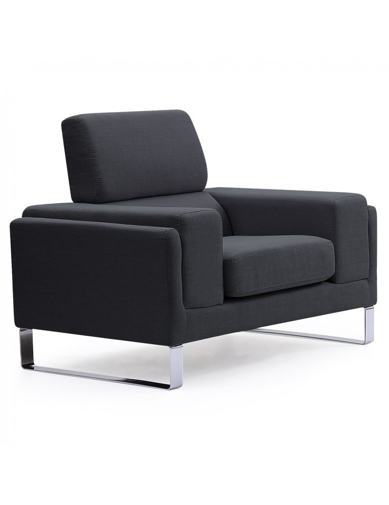 Fauteuil Barth Tissu Noir 12181k1128noir