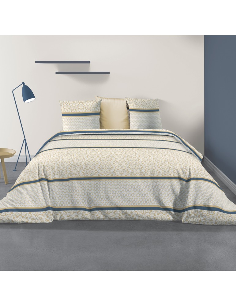 Parure de lit 2 personnes avec housse de couette et 2 taies d'oreiller Laika Imprimé 240 x 220 5533000503Les Ateliers du Linge Parure de lit 2 personnes avec housse de couette et 2 taies d'oreiller Laika Imprimé 240 x 220 5533000503Les Ateliers du Linge