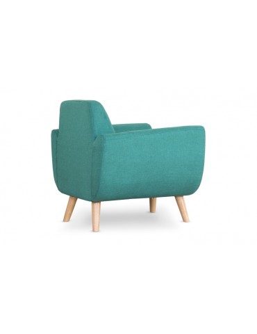 Fauteuil scandinave Danube Tissu Bleu l2081bleu