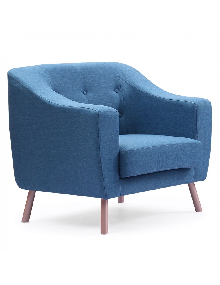 Fauteuil Sanson Tissu Bleu 11061k1125bleu