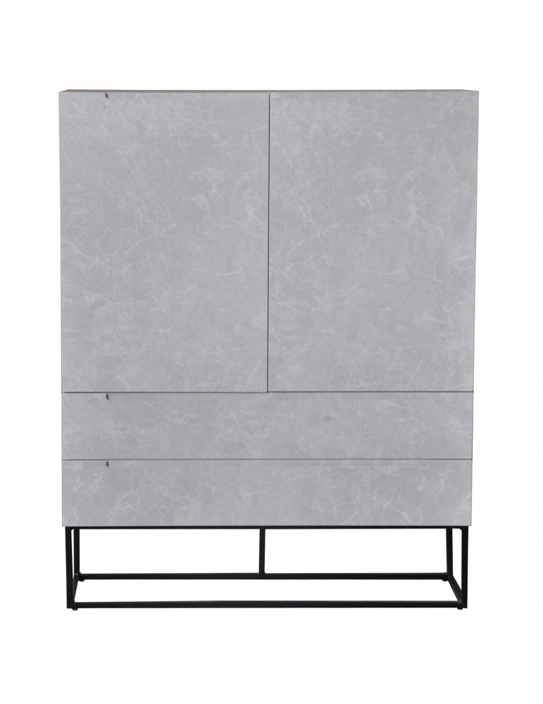 Buffet haut Logam 2 portes et 2 tiroirs Marbre ks3217marble