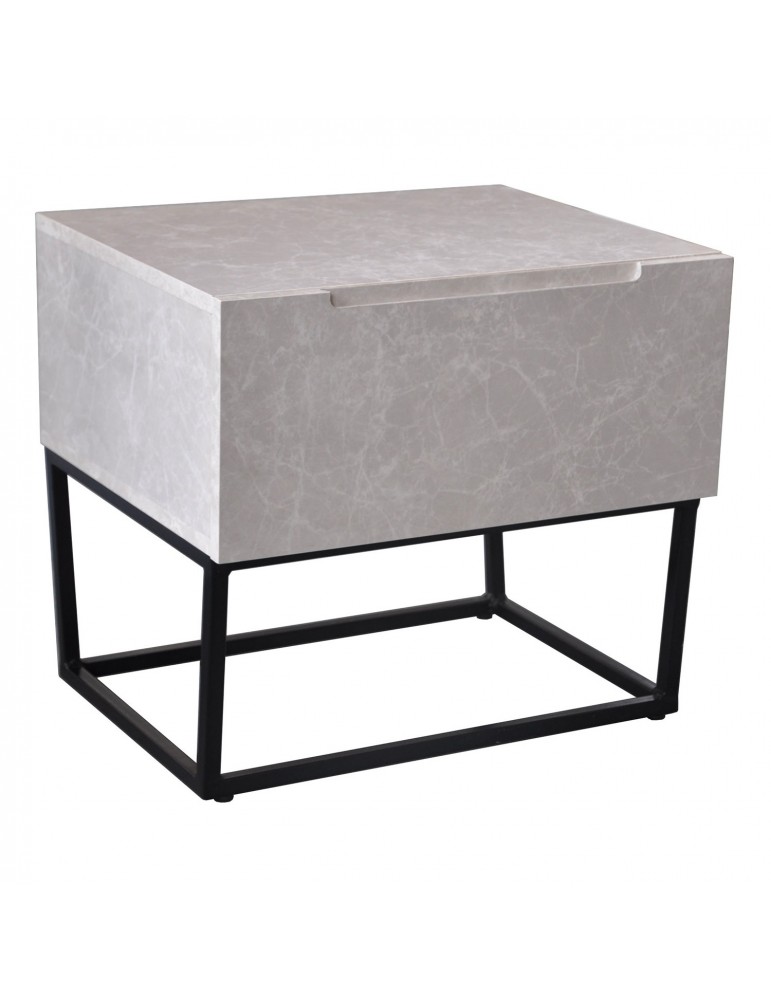 Table de chevet Logam 1 tiroir Marbre ks3212marble