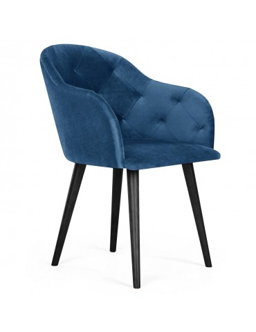 Chaise / Fauteuil Honorine Velours Bleu lsr19119velvetblue