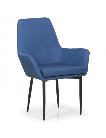 Fauteuil Ernest Tissu Bleu foncé c867bleufonce