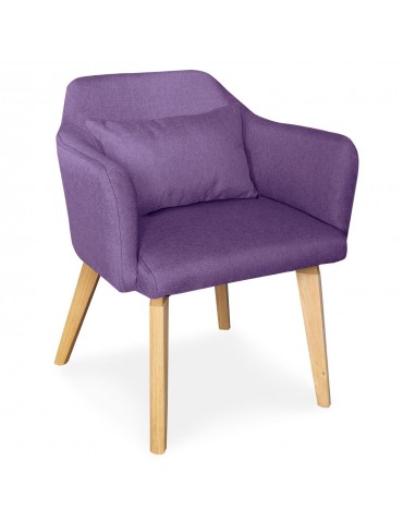 Chaise / Fauteuil scandinave Shaggy Tissu Violet lsr19117purplefabric