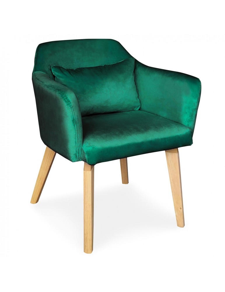 Chaise / Fauteuil scandinave Shaggy Velours Vert lsr19117greenvelvet