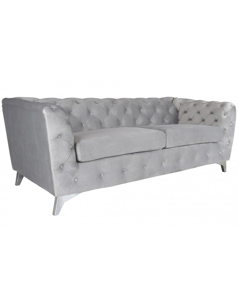 Canapé 3 places Cantaro Velours Argent lf33833silvervelvet